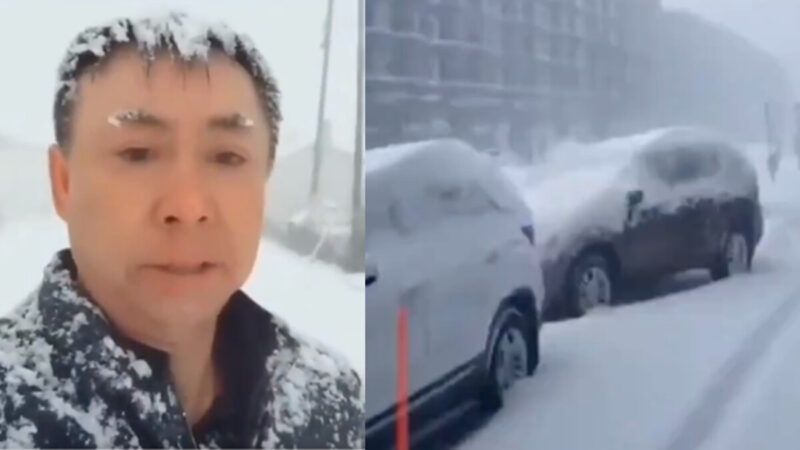 天呈异象：黑龙江早春暴雪还打雷(视频)