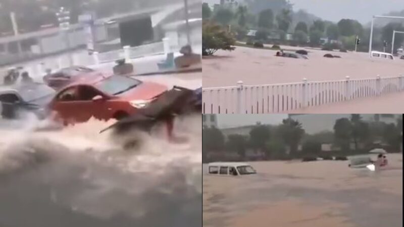 三峽洩洪淹城 宜昌市中心水深半人高(多視頻)