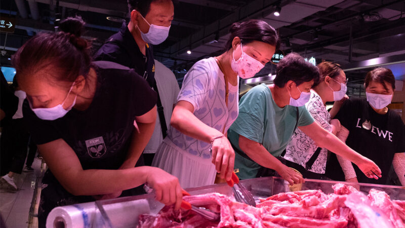 猪肉价飙涨 中国7月消费者物价指数创新高