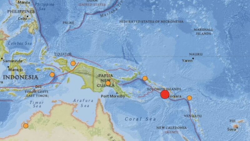 (更新)7.0地震淺層強震襲索羅門群島 海嘯警報發布