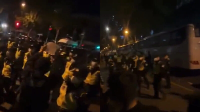 上海警方抓人再引民愤 抗议者喊“滚出中国”（多视频）
