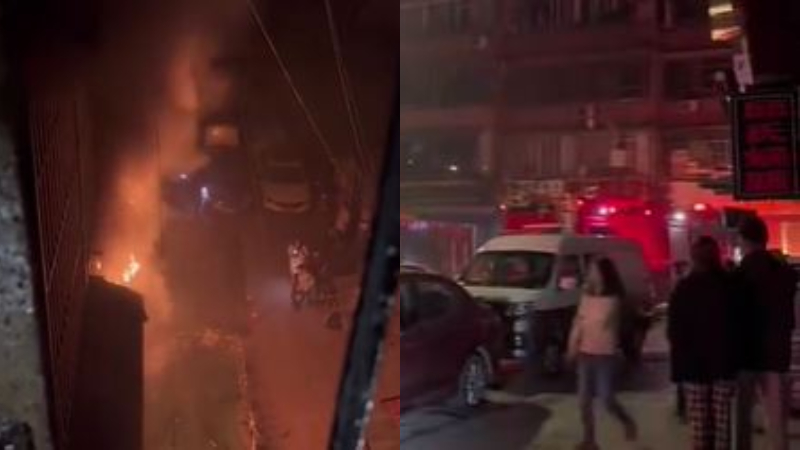 四川再現烏魯木齊火災場景 消防車被鐵皮牆擋住（視頻）
