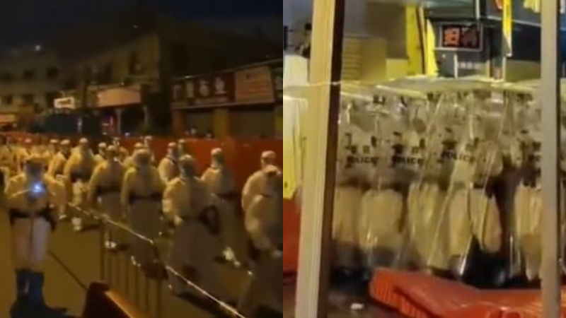 廣州爆發抗爭 防暴警射催淚彈 市民扔酒瓶回擊（視頻）