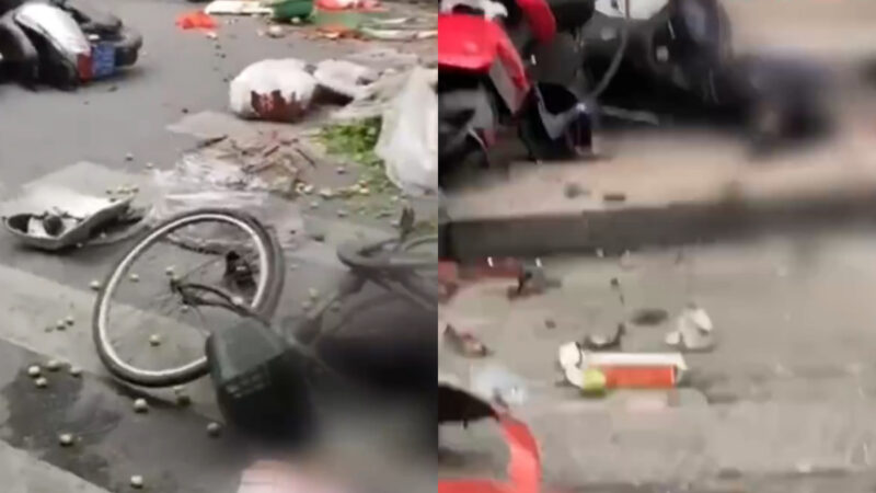 廣東一車輛衝向人群 多人死傷 現場慘烈