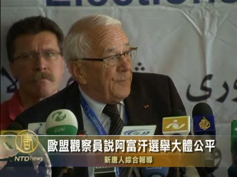 歐盟觀察員說阿富汗選舉大體公平