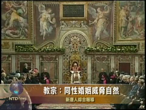 教宗：同性婚姻威脅自然