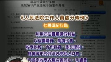 【中國禁聞】高院頒懲腐條例 胡溫整治政法系統