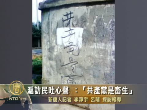 滬訪民新方式吐心聲 ：“共產黨是畜生”