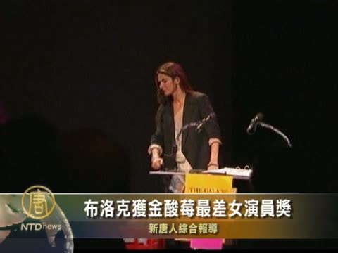 布洛克獲金酸莓最差女演員獎