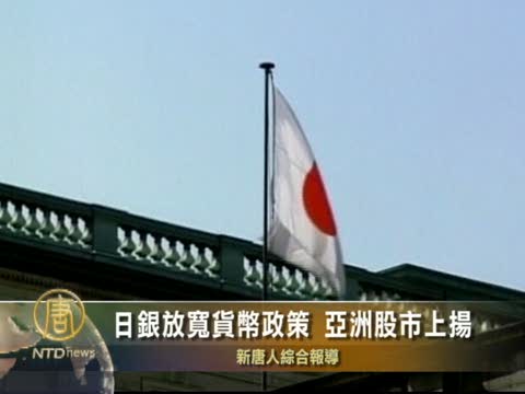 日銀放寬貨幣政策 亞洲股市上揚