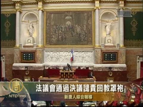 法议会通过决议谴责回教罩袍