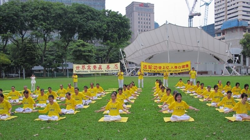 新加坡法轮功集会 纪念反迫害十一周年