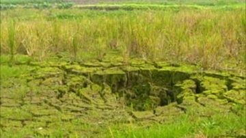 重庆村庄地陷 山泉断水井干涸