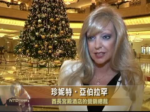 阿聯酋展出世上最奢華的聖誕樹