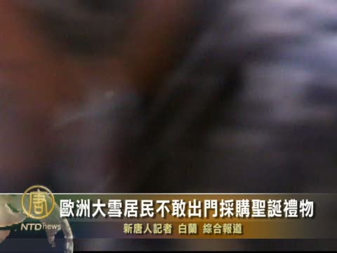 歐洲大雪居民不敢出門採購聖誕禮物