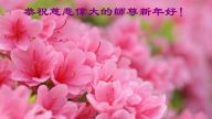 華南法輪功學員恭法輪功祝創始人元旦快樂（二）