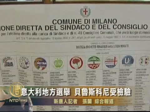 意大利地方選舉 貝魯斯科尼受檢驗