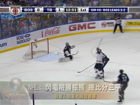 NHL: 闪电险胜棕熊 总比分3平