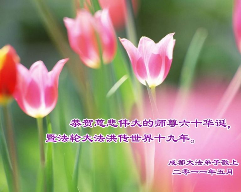 大陸法輪功學員賀創始人李洪志先生華誕暨法輪大法日（35）
