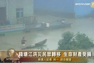 錢塘江洪災 民眾轉移 生命財產受損