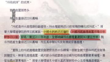 中国八成污泥随意堆置污染环境