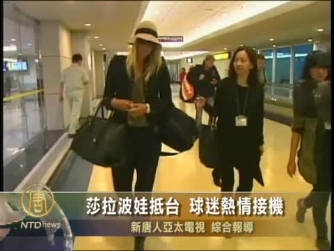 莎拉波娃抵臺 球迷熱情接機