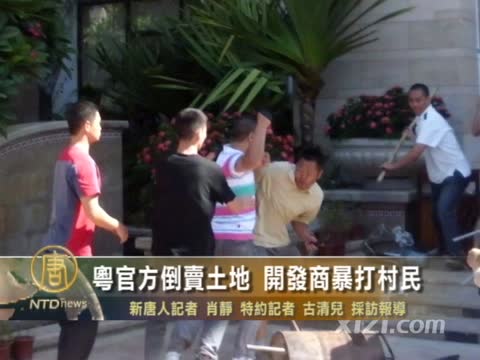 粵官方倒賣土地　開發商暴打村民