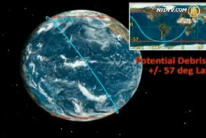 報廢人造衛星殘骸 證實墜落地表