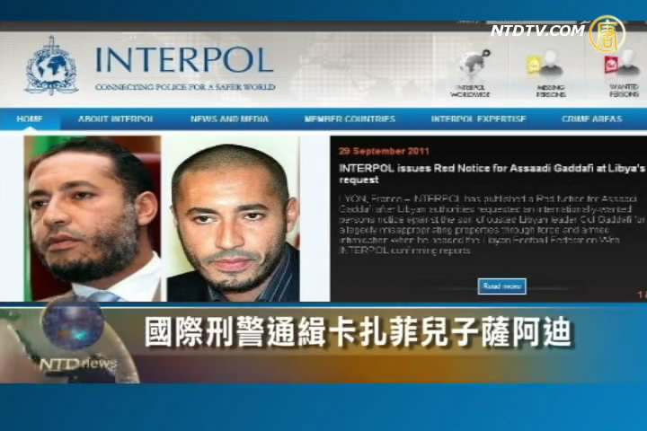 國際刑警通緝卡扎菲兒子薩阿迪