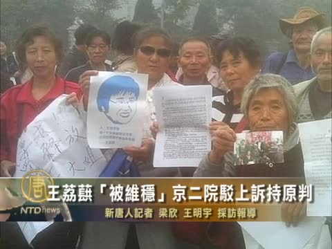 王荔蕻“被維穩”京二院駁上訴持原判