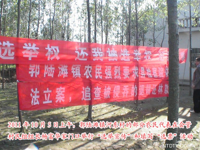 河東村民「推動選舉」追討「退耕還林款」（視頻）