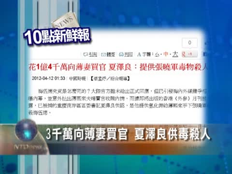 3千萬向薄妻買官 夏澤良供毒殺人