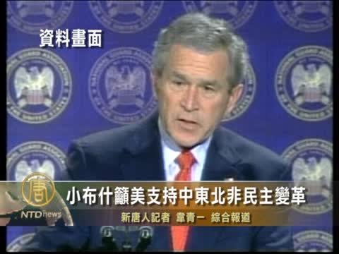 小布什籲美支持中東北非民主變革