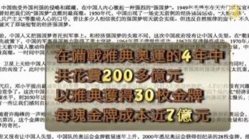 罔顧民生 中共花巨資堆砌奧運金牌