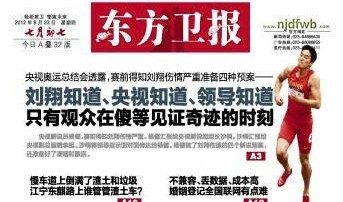 “刘翔摔跤”东方卫报揭央视造假传总编停职