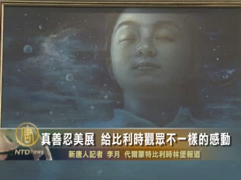 真善忍美展 比利時觀眾感動