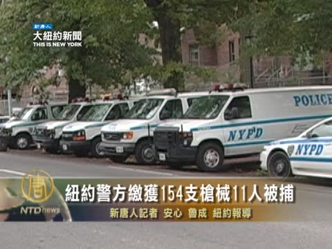 紐約警方繳獲154支槍械 11人被捕