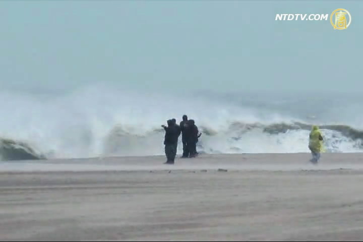 康尼島海浪升高  提醒居民盡速撤離