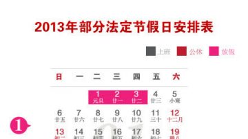 2013年放假安排7個周日加班 網友大喊坑爹