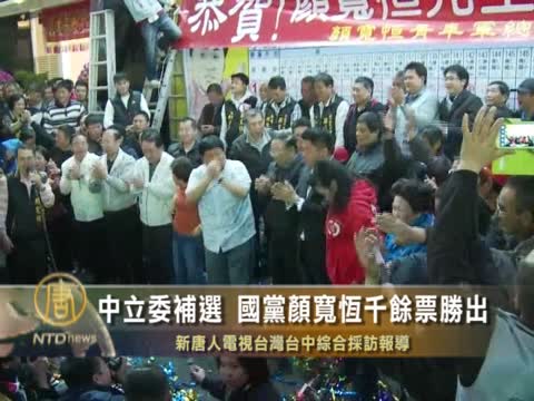 中立委补选 国党颜宽恒千馀票胜出