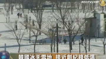 韩国冰天雪地 接近创记录低温