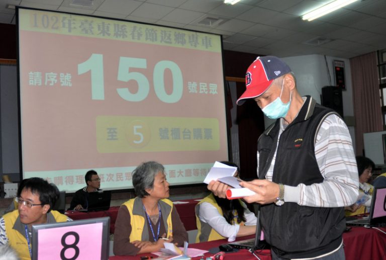 幫兒女買車票  父母兩樣情