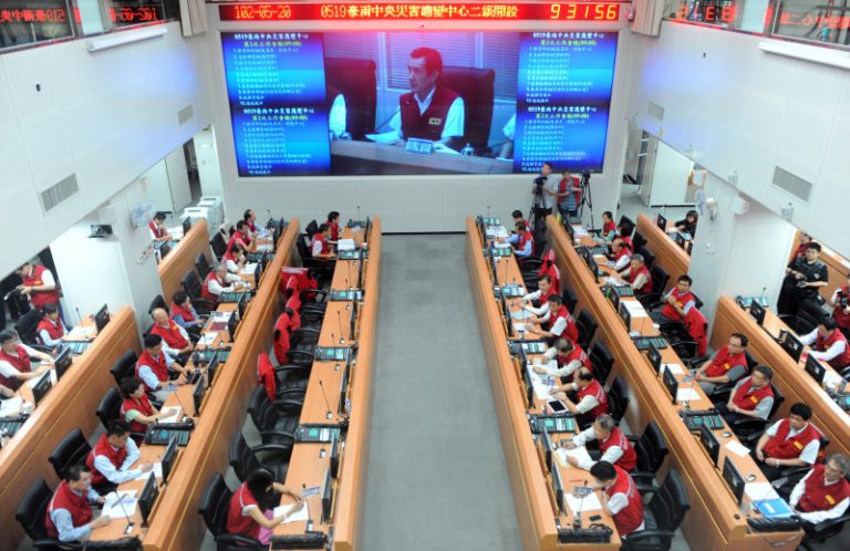 馬英九坐鎮防災  盼民眾提高警覺