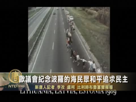 歐議會紀念波羅的海民衆和平追求民主