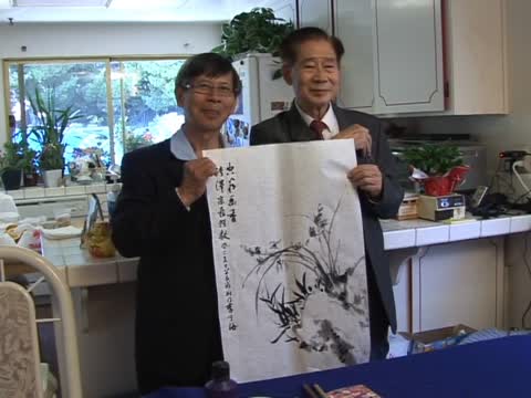 國畫大師飛美參加文化營教學