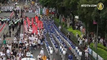 七一大遊行 反對梁振英迫害法輪功