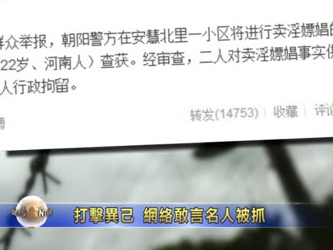 打擊異己 網絡敢言名人被抓