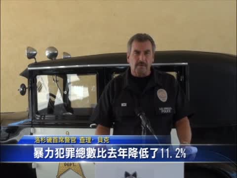 洛城警局最新數據：犯罪率遞減