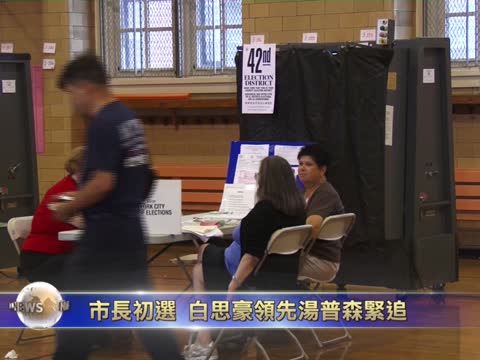 紐約市長初選 白思豪領先 湯普森緊追