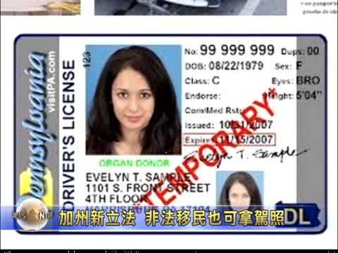 加州新立法 非法移民也可拿駕照